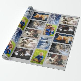 Make Your Own 9 Photo Collage on Gray