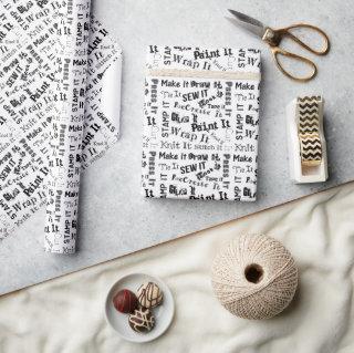Maker Crafts Typography Print Black