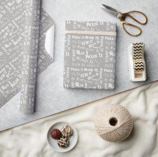 Maker Crafts Typography Print White