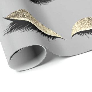 Makeup Blush Eye Beauty Silver Gold Glitter Lashes