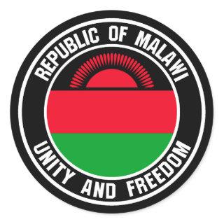 Malawi  Round Emblem Classic Round Sticker