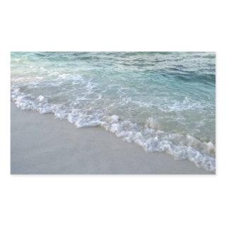 Maldives Sea Waves Sand Nature Blank Template Rectangular Sticker