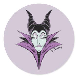 Maleficent | A Dark Face Classic Round Sticker