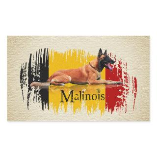 Malinois - Belgian shepherd -Mechelaar -Maligator Rectangular Sticker