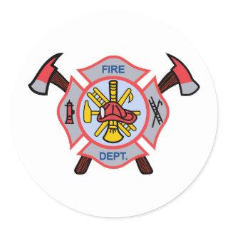 MALTESE CROSS APPLIQUE CLASSIC ROUND STICKER
