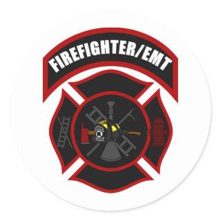 Maltese Cross - Firefighter/EMT Classic Round Sticker