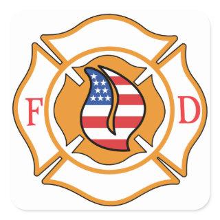 Maltese Cross Square Sticker