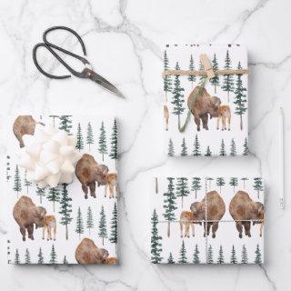 Mama Baby Bison  Sheets