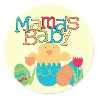 Mama's Baby - Boy Chick Easter T-shirts and Gifts Classic Round Sticker