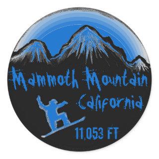Mammoth Mountain California blue snowboard sticker