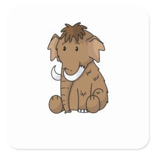 Mammut ganz lieb square sticker