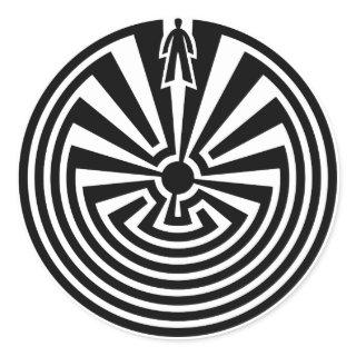 Man in the Maze, Native Americans, Itoi, Papago Classic Round Sticker
