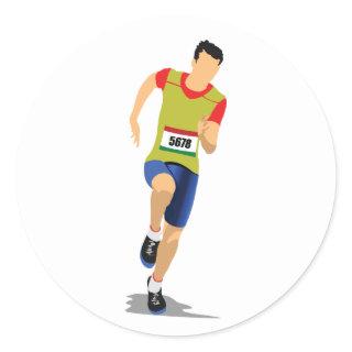 Man Running Athletics Stickers