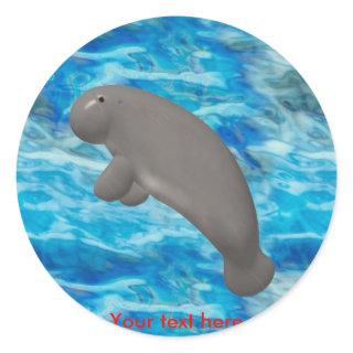 Manatee Classic Round Sticker