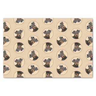 Manchester Terrier Painting Original Animal Art Tissue Paper