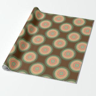 Mandala design green, orange Indian