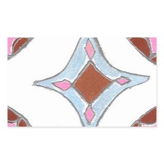 Mandala Oil Painting Art Print Rectangular Sticker