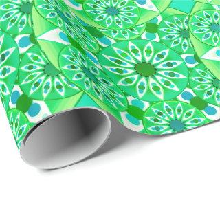 Mandala pattern, Emerald green and peacock