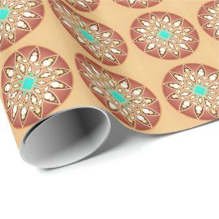 Mandala pattern in caramel and chocolate