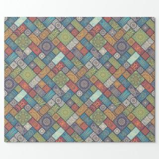 Mandalas squares rectangles muted colors pattern