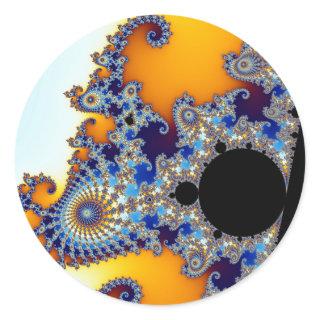 Mandelbrot Set Fractal Seahorse Classic Round Sticker