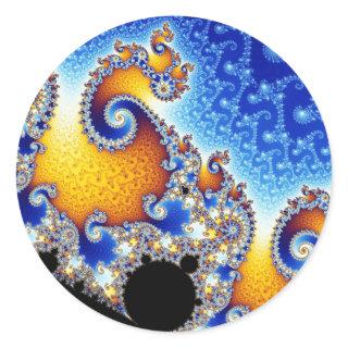 Mandelbrot Set Satellite Double Spiral Fractal Classic Round Sticker