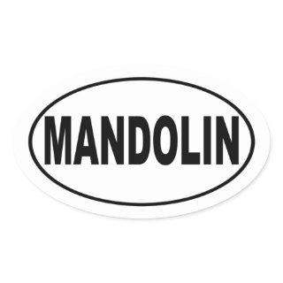 Mandolin Music Lover Oval Sticker