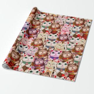 Maneki-neko cats pattern