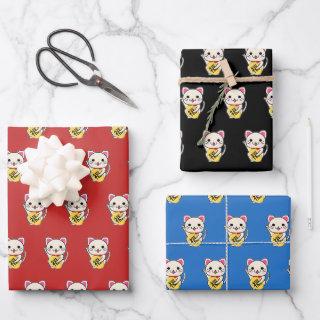 Maneki Neko - Lucky Cat Mixed  Sheets