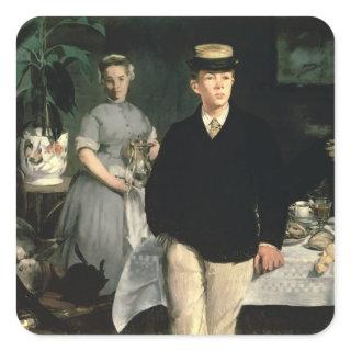 Manet | Luncheon in the Studio, 1868 Square Sticker