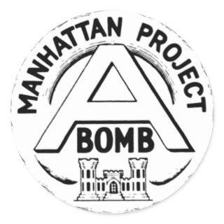 Manhattan Project Badge Classic Round Sticker