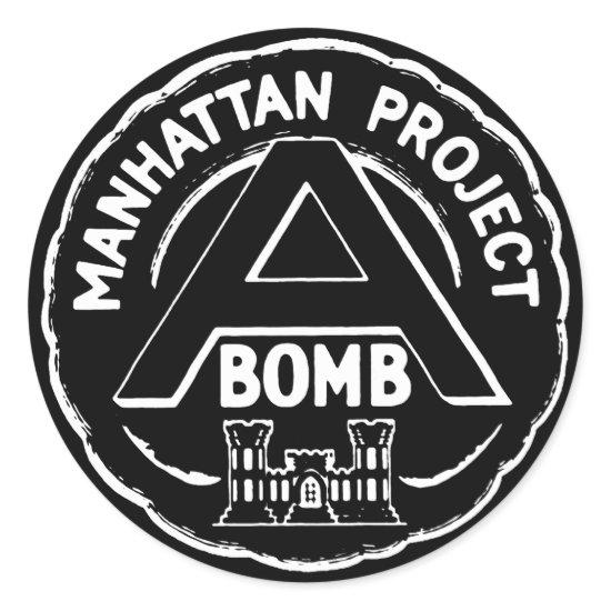 Manhattan Project Los Alamos, Nuclear WW2 Classic Round Sticker