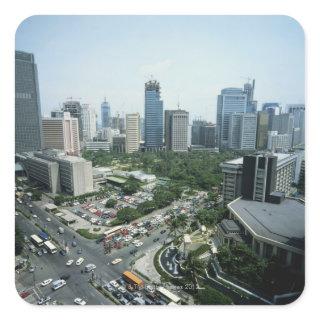 Manila Skyline Square Sticker