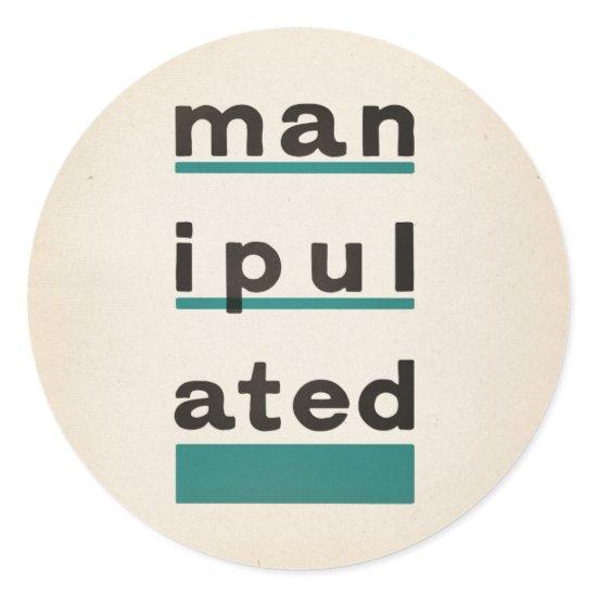 manipulATED Classic Round Sticker