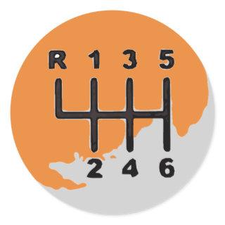 MANUAL Transmission - COLORS Classic Round Sticker