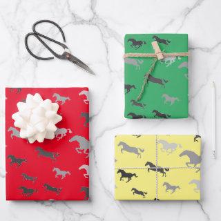 Many Black White Gray Horses  Sheets