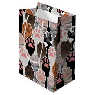 Many Cat Paws Pattern Medium Gift Bag