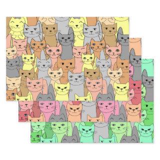 Many Colorful Cats Design  Sets