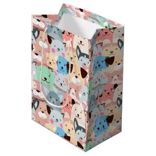 Many Colorful Dogs Design Medium Gift Bag