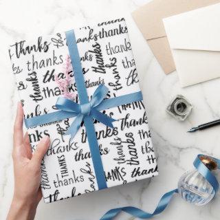 Many Thanks Text On White