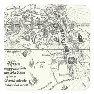 Map of Africa | 1500 Square Sticker