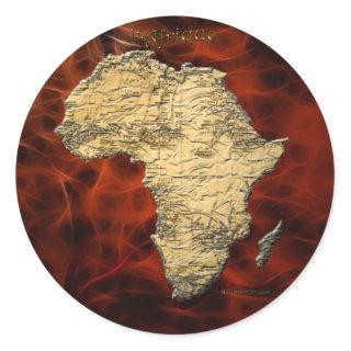 Map of Africa Dark Continent Art Stickers