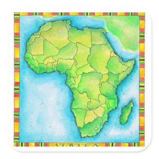 Map of Africa Square Sticker