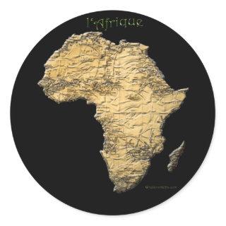Map of Africa, The Dark Continent Classic Round Sticker