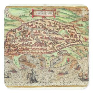 Map of Alexandria Square Sticker