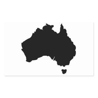 Map of Australia Rectangular Sticker
