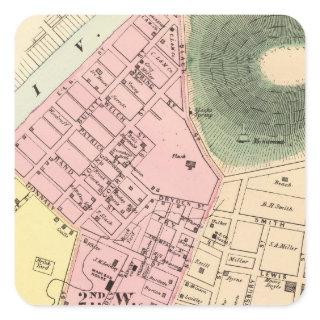 Map of Charleston, West Virginia Square Sticker