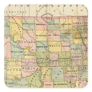 Map of Dakota Square Sticker