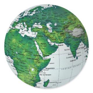 Map of Europe Classic Round Sticker