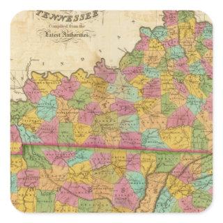 Map of Kentucky And Tennessee Square Sticker